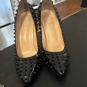 Christian Louboutin Black Spiked Heels